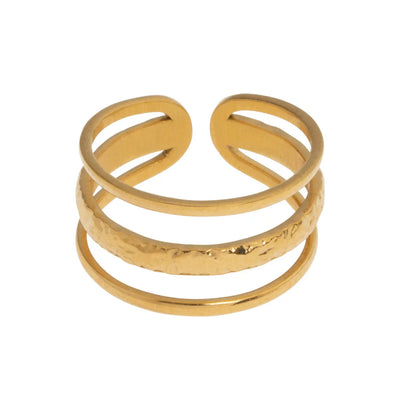 Eliza - Triple Lined Ring Stainless Steel