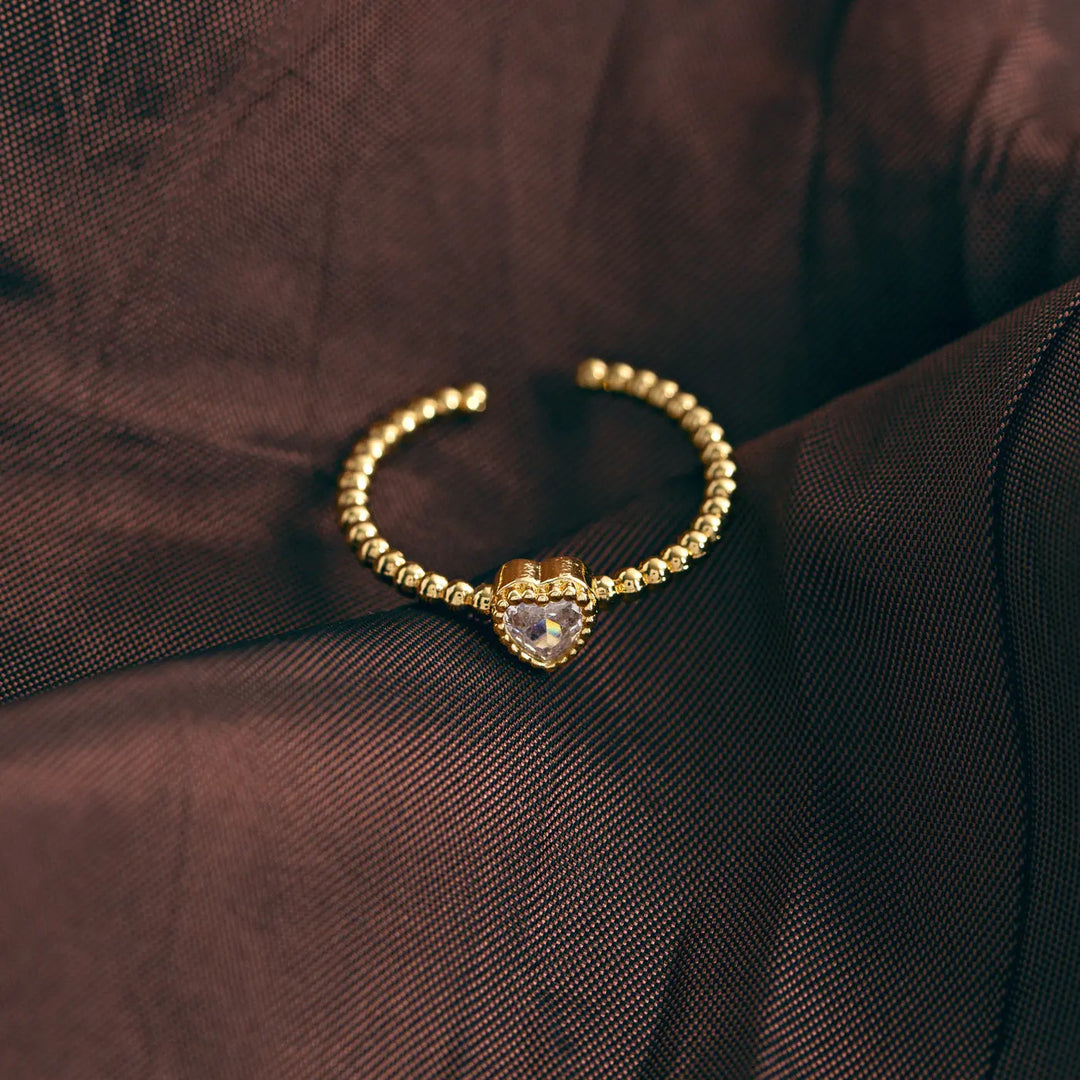 Emi - Heart Shaped Crystal Ring Timi of Sweden