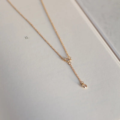 Nina - Crystal Lariat Necklace