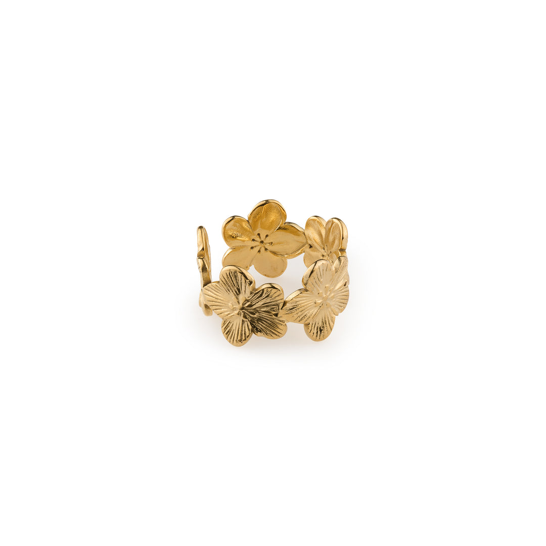 Coloured Ruta Rings Ruta - Flower Adjustable Ring Stainless Steel – Timi of Sweden