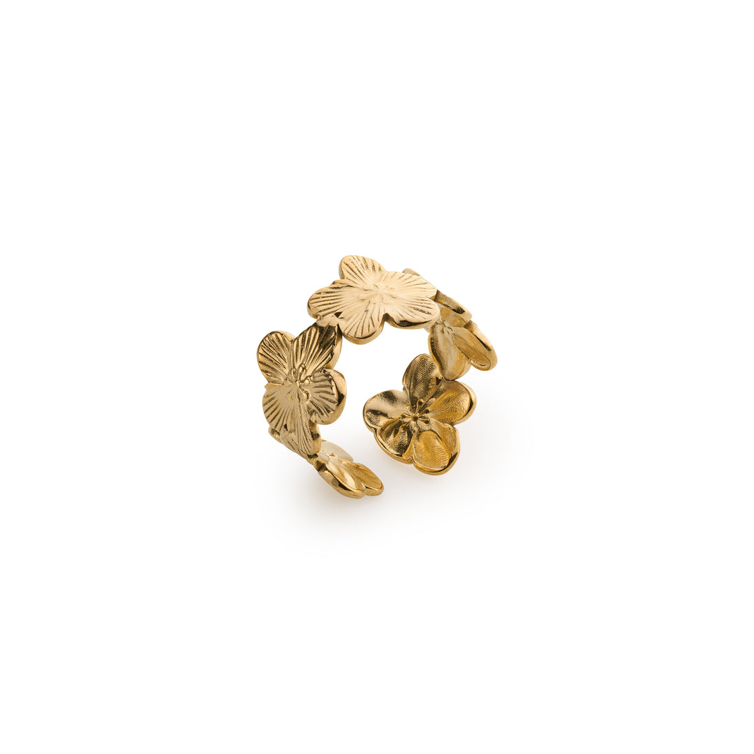 Coloured Ruta Rings Ruta - Flower Adjustable Ring Stainless Steel – Timi of Sweden