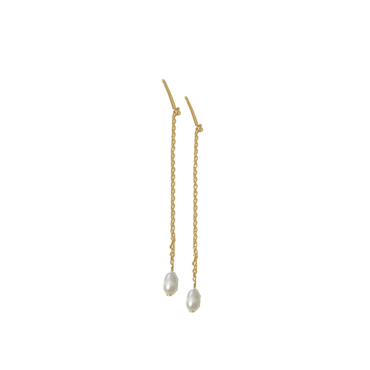 Lucia - Pearl Chain Earrings Stainless Steel