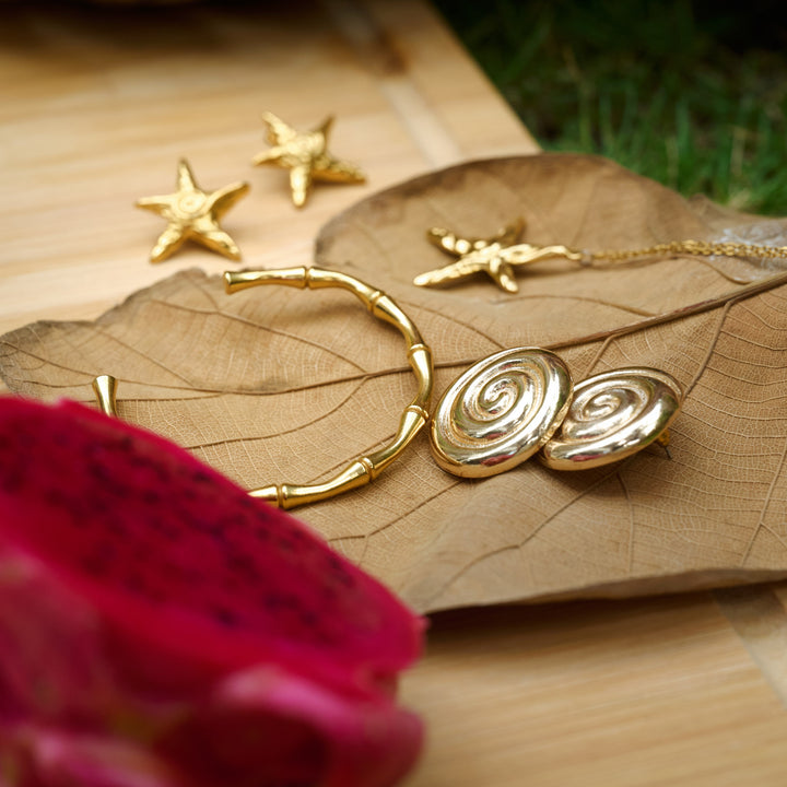 Tyra - Bamboo Bangle Bracelet Stainless Steel