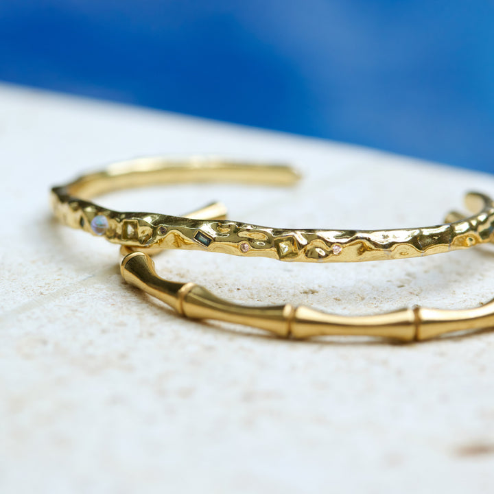 Tyra - Bamboo Bangle Bracelet Stainless Steel