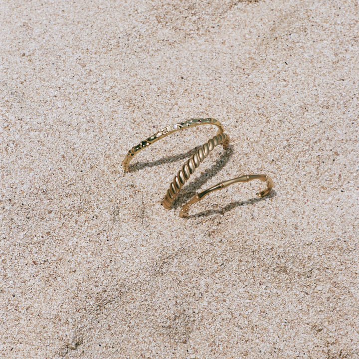 Tyra - Bamboo Bangle Bracelet Stainless Steel