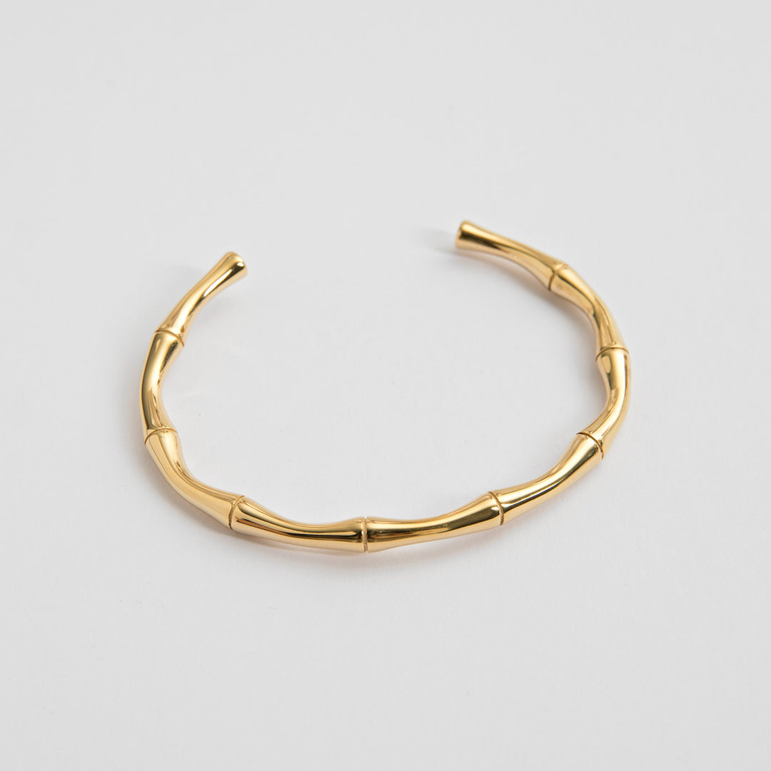 Tyra - Bamboo Bangle Bracelet Stainless Steel