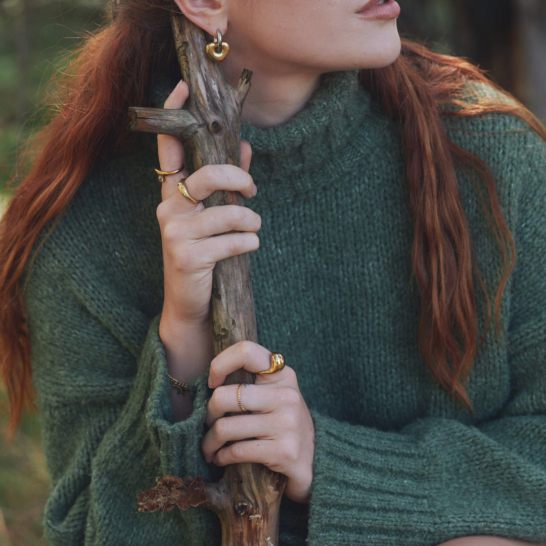 Eline - Crystal Ring Stainless Steel