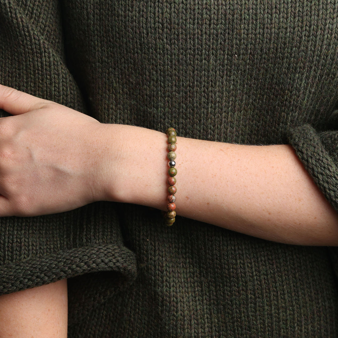 Erika - Stone Bead Bracelet Stainless Steel