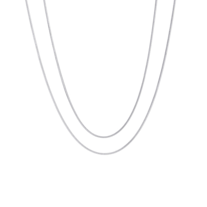 Silvia - Double Snake Chain Necklace Stainless Steel