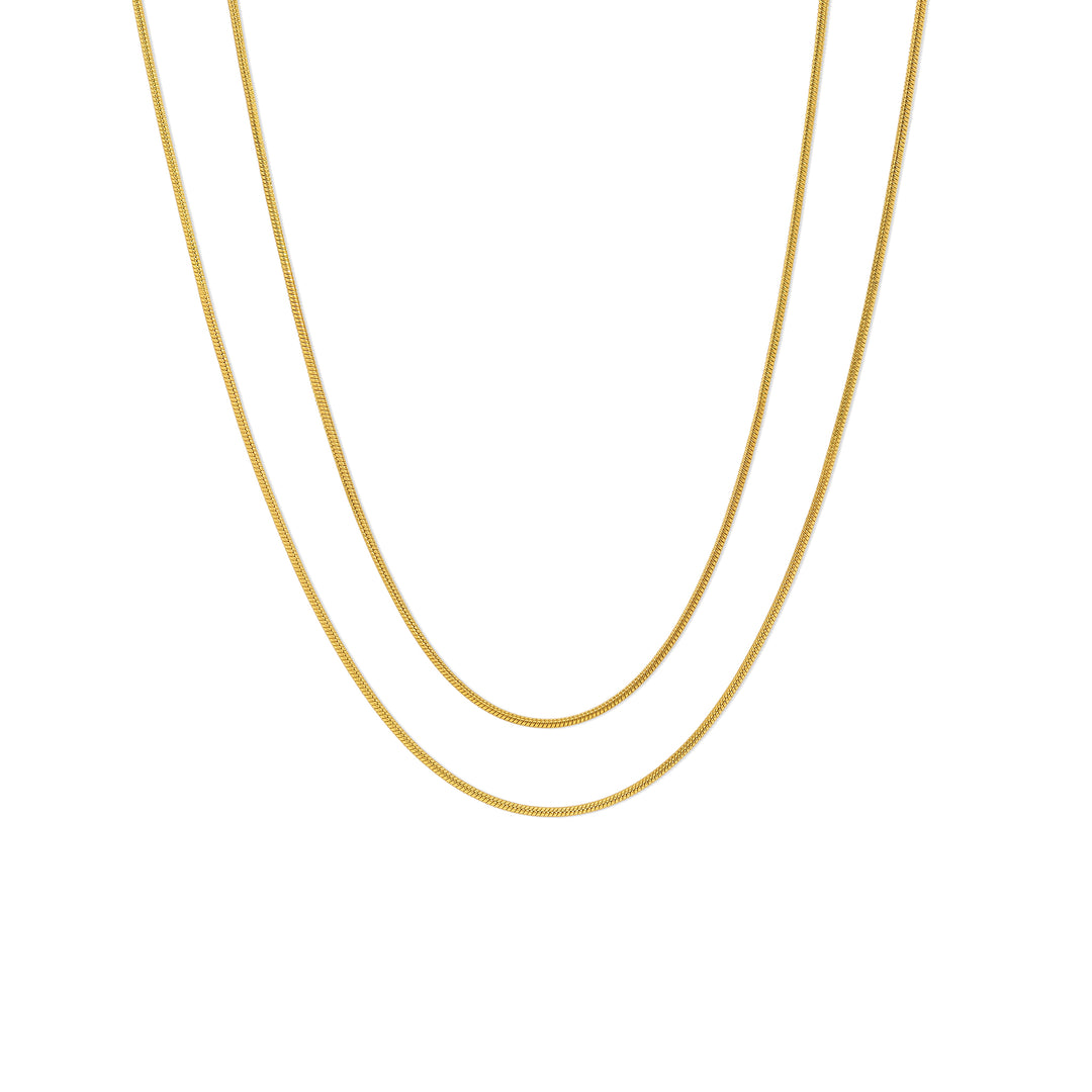 Silvia - Double Snake Chain Necklace Stainless Steel