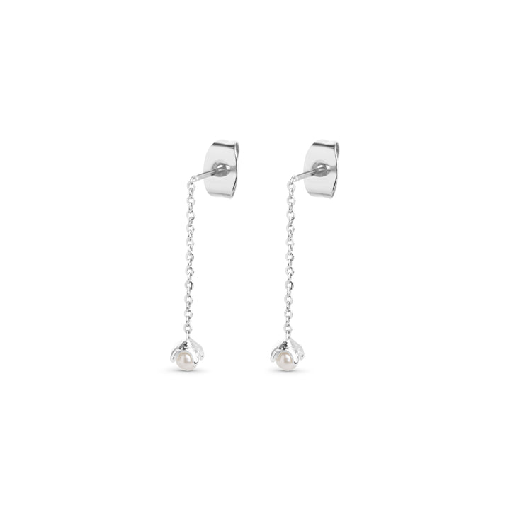 Jill - Pearl Chain Earrings Stainless Steel