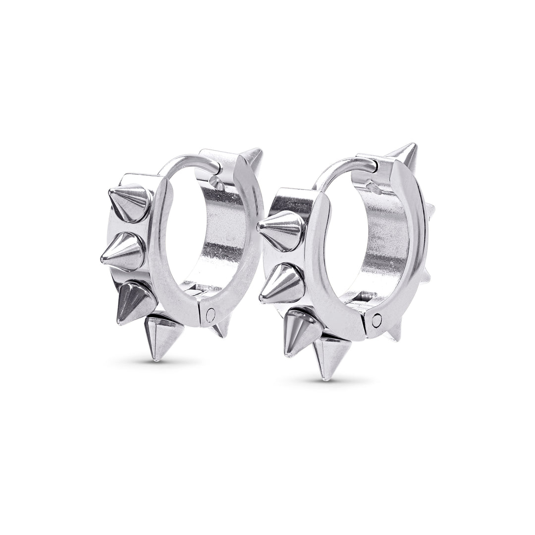 Elda - Spike Hoop Earrings Stainless Steel