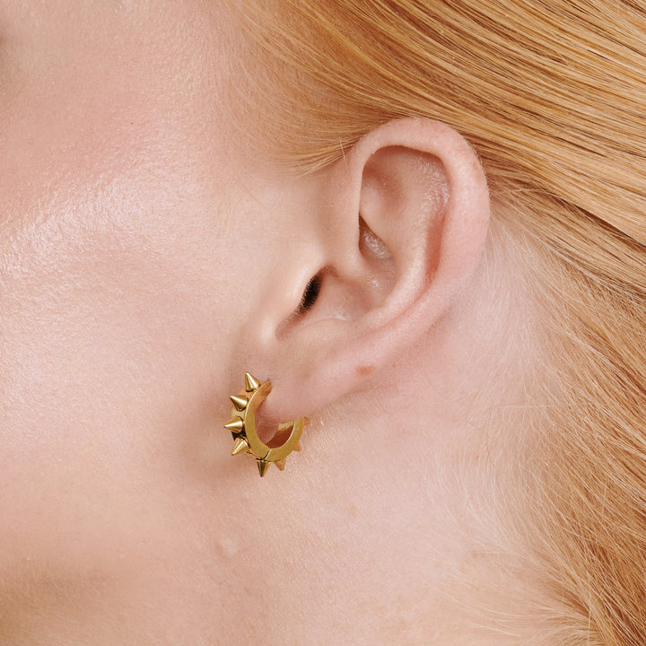 Elda - Spike Hoop Earrings Stainless Steel