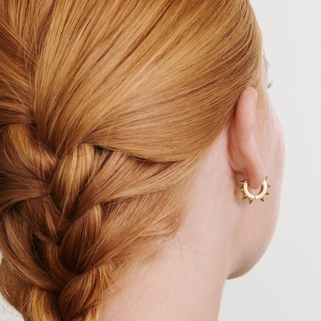 Elda - Spike Hoop Earrings Stainless Steel