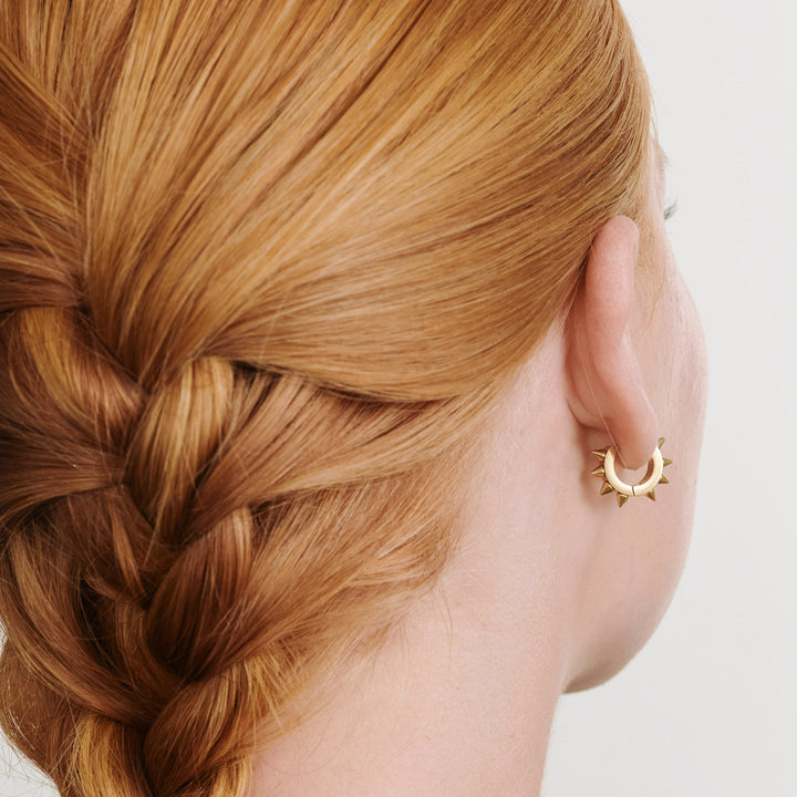 Elda - Spike Hoop Earrings Stainless Steel