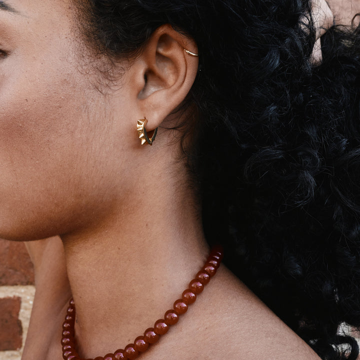 Nike - Spike Hoop Earrings Stainless Steel