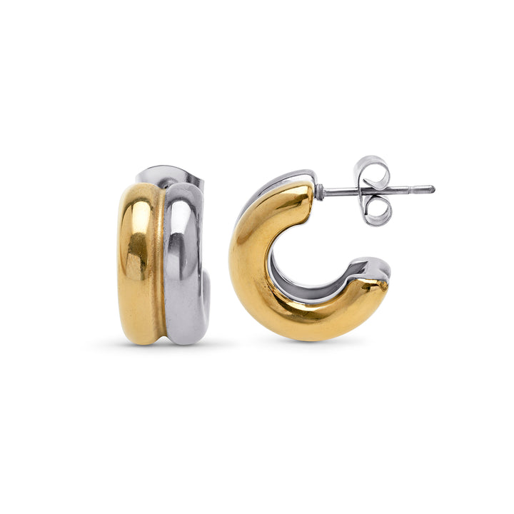 Vendela - Duo Stud Earrings Stainless Steel