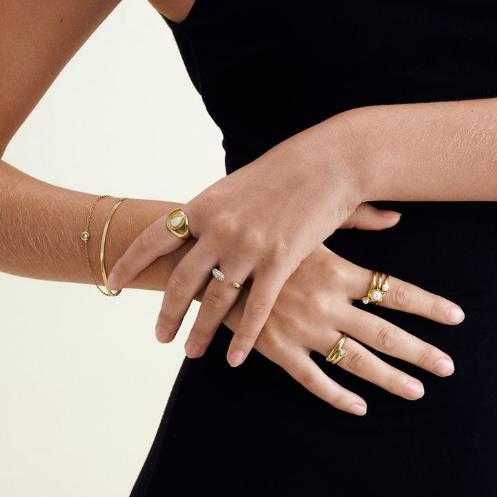 Malou - Stone Ring Stainless Steel