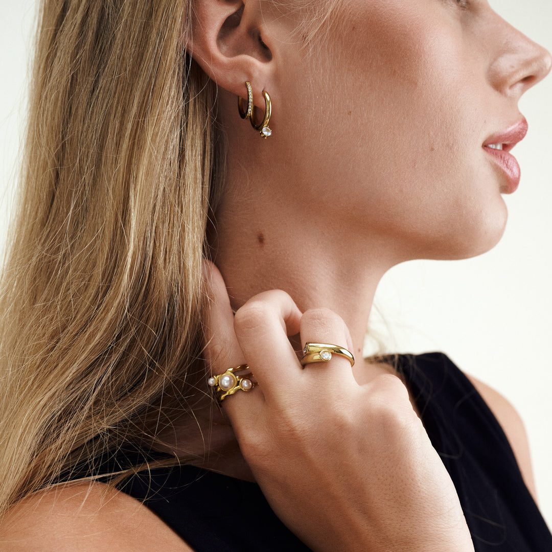 Jenina - Pearl Ring Stainless Steel