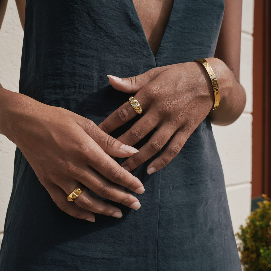 Reah - Bubble Structure Ring Stainless Steel