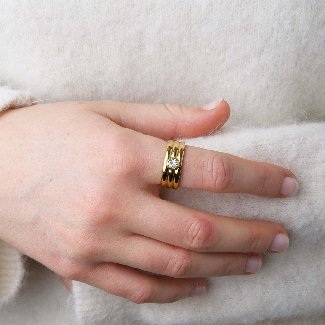 Jane - Crystal Ring Stainless Steel