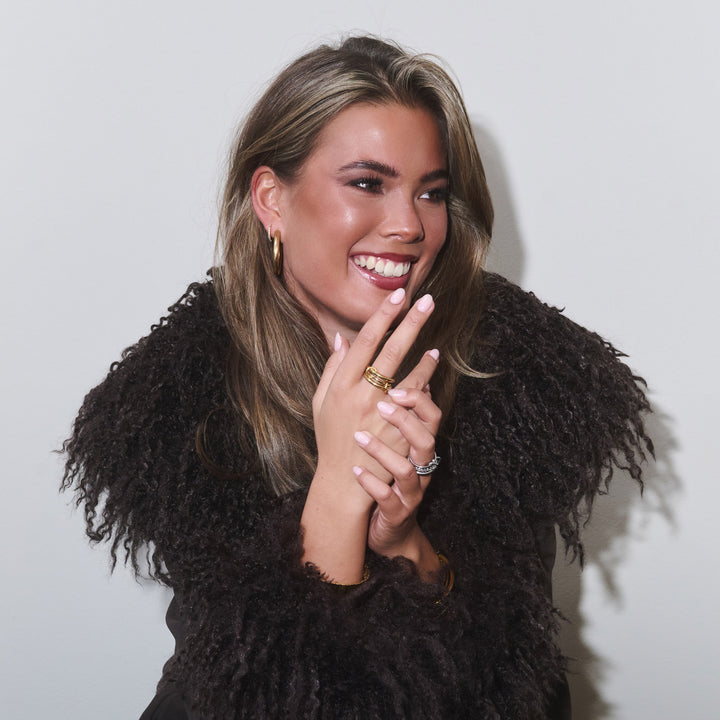 Ethel - Stacked Ring Crystal Stainless Steel