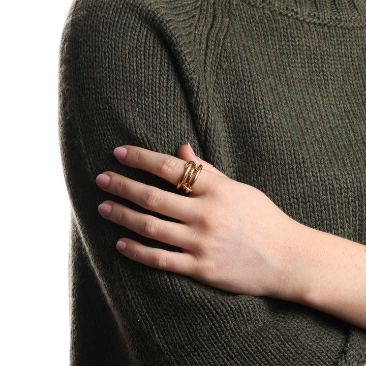 Irene - Stacked Ring Sleek Stainless Steel