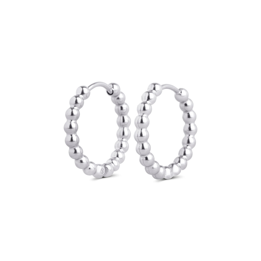 Hildur - Bubble Hoop Earrings Stainless Steel