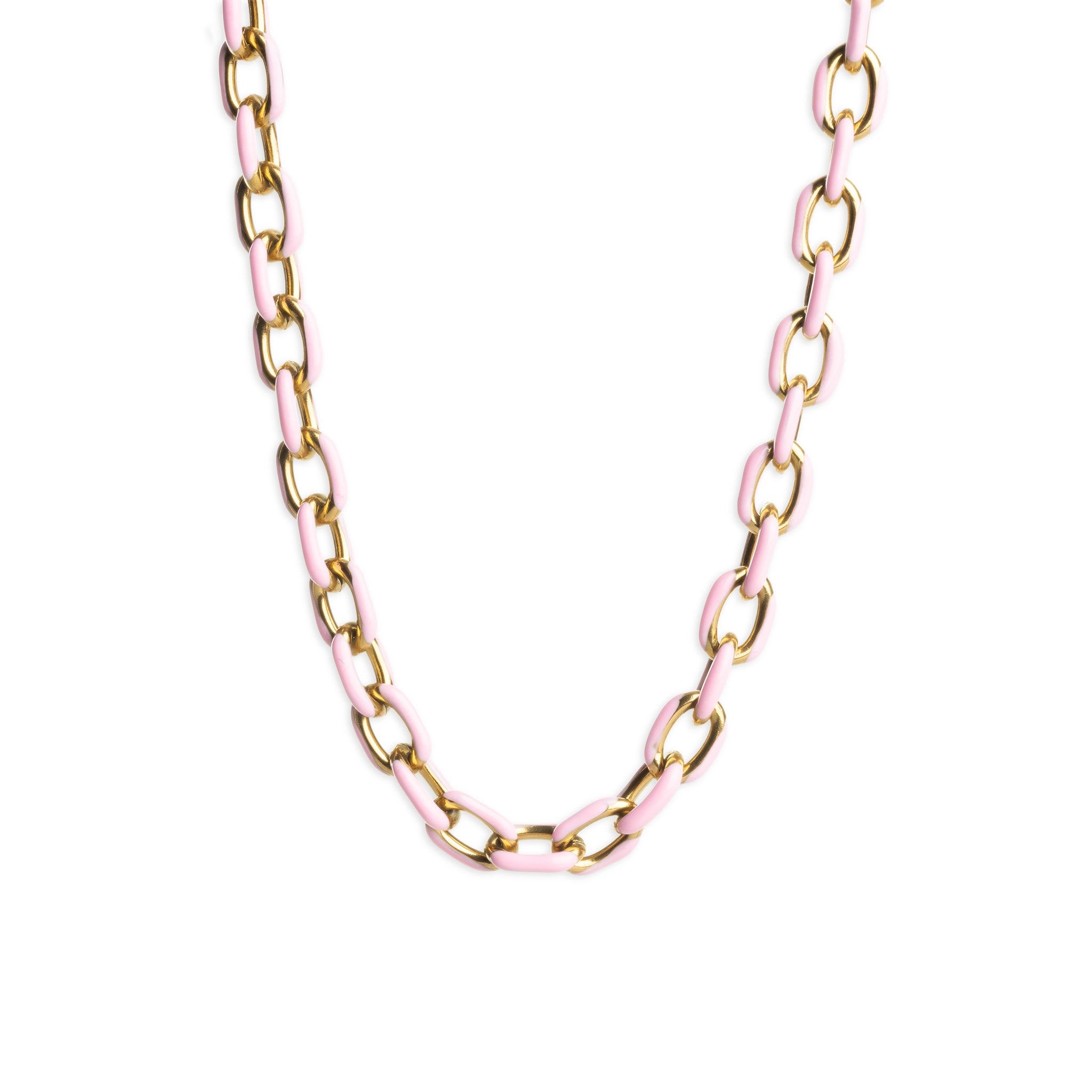 Ines - Colorful Link Necklace Stainless Steel – Timi of Sweden