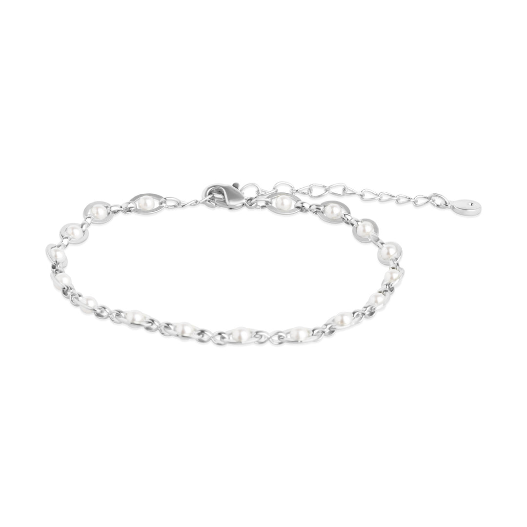 Nanna - Pearl Chain Bracelet Stainless Steel
