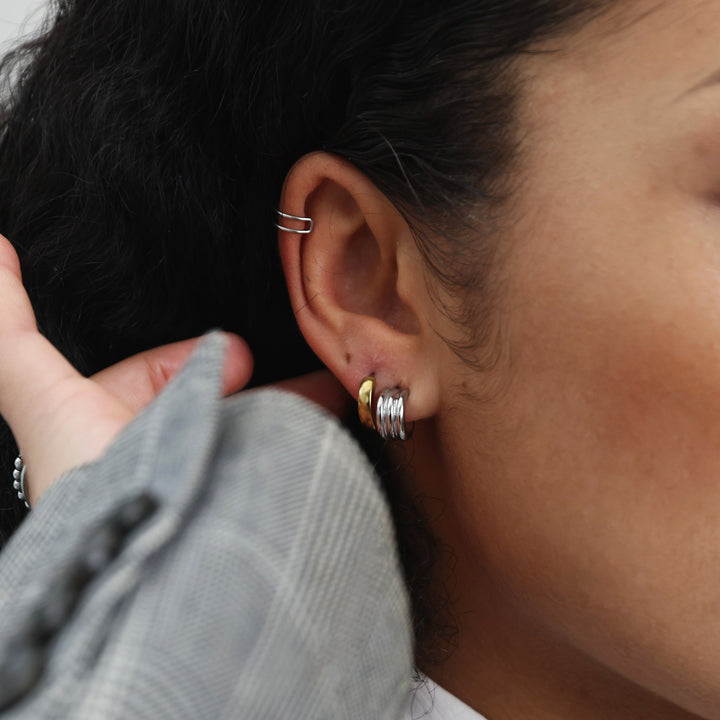 Adela - Sleek Hoop Earrings Stainless Steel