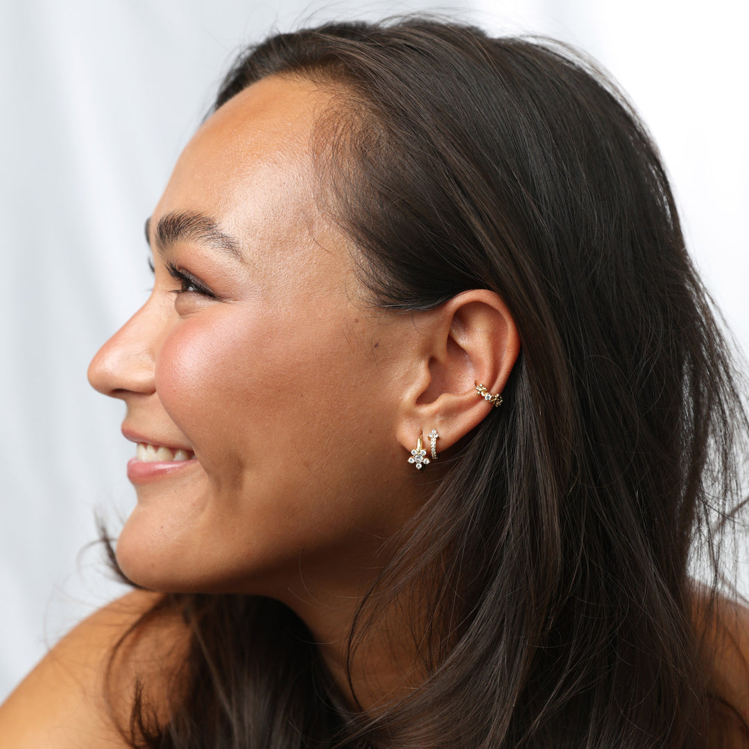 Georgie - Flower Ear Cuff Stainless Steel