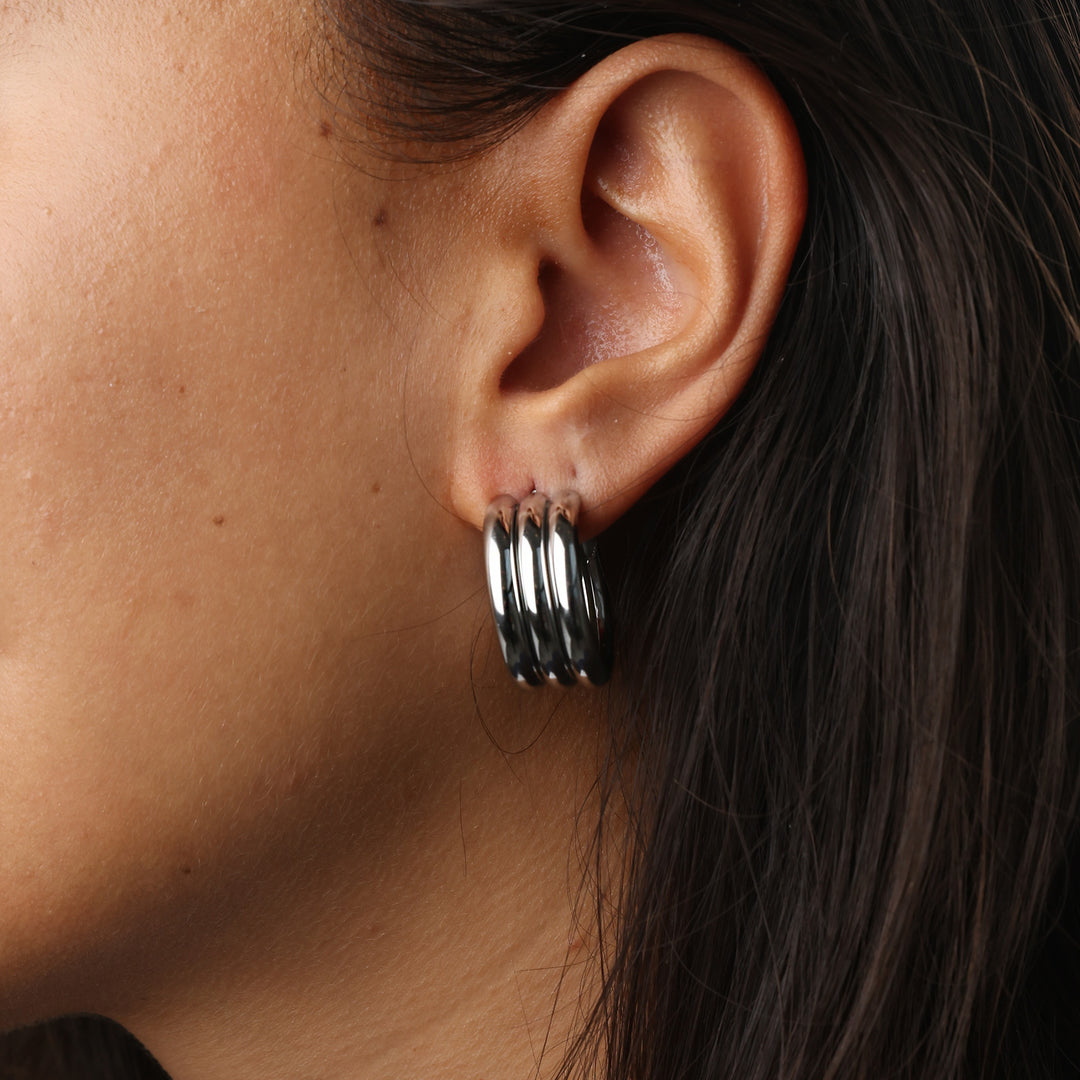 Liv - Multi Layered Stud Earrings Stainless Steel