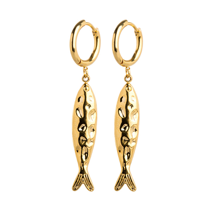Fenja - Fish Hoop Earrings Stainless Steel