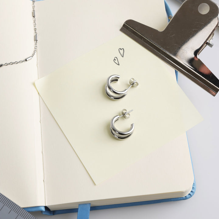 Heylin - Double Hoop Earrings Stainless Steel