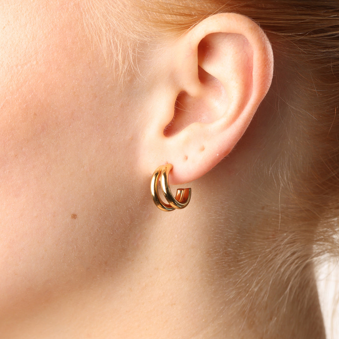 Heylin - Double Hoop Earrings Stainless Steel