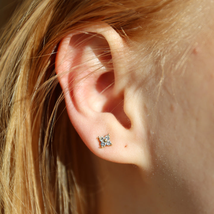 Hera - Crystal Stud Earrings Stainless Steel