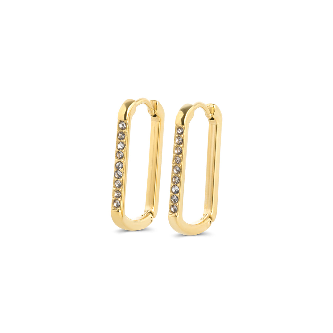 Celeste - Crystal Hoop Earrings Stainless Steel