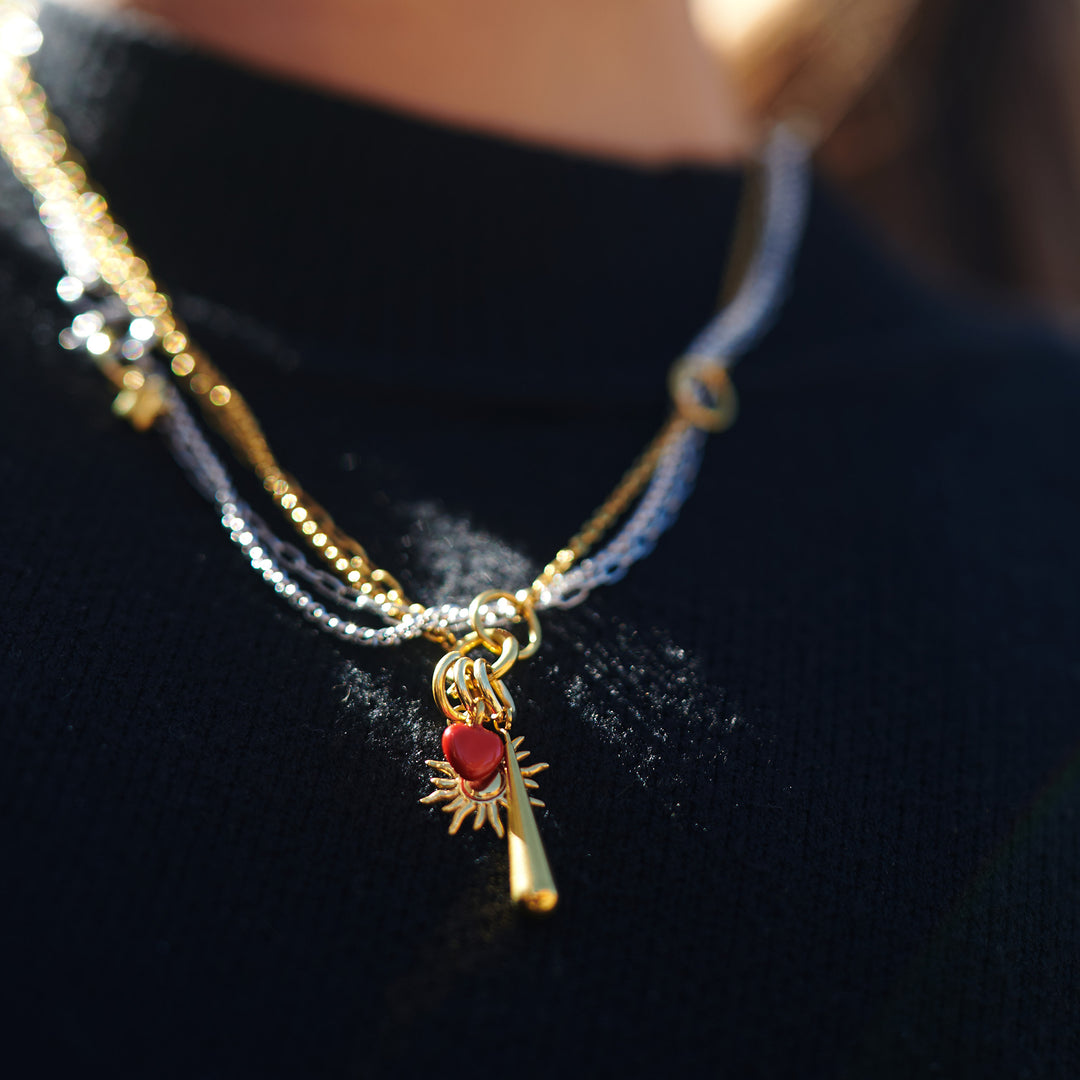 Sol - Sunburst Charm Stainless Steel