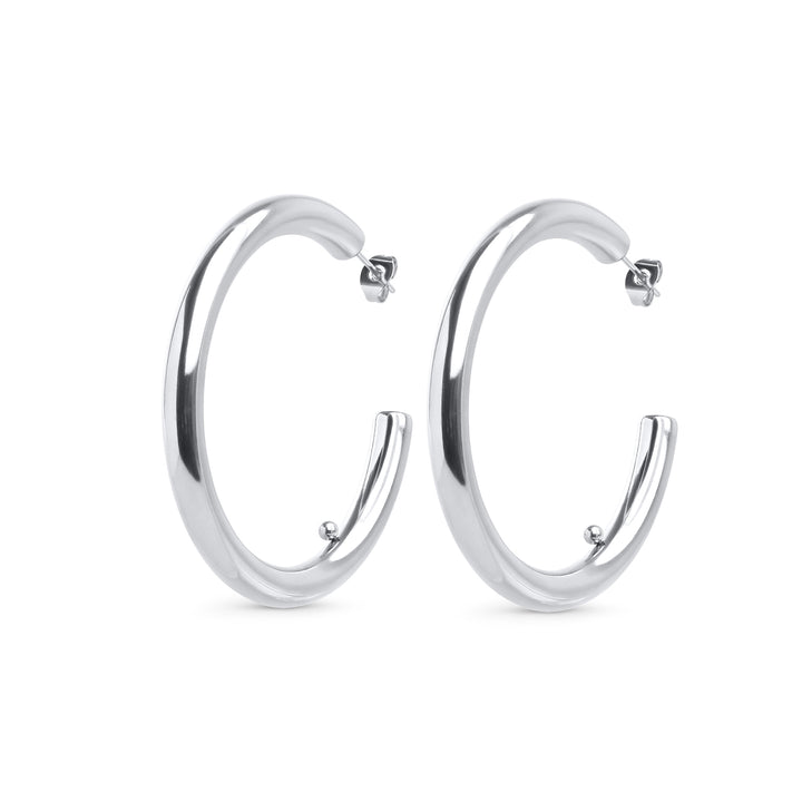 Peg - Sleek Hoops Stud Earrings Stainless Steel