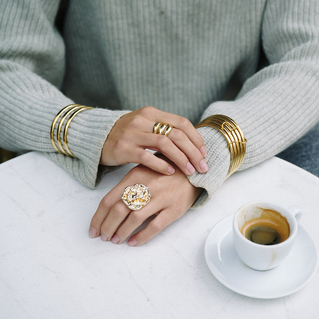 Rory – 5-piece stacked bangle bracelet in stainless steel | Timi of Sweden
