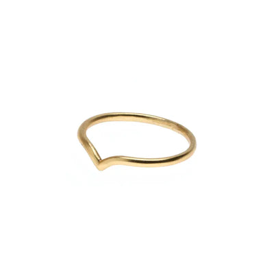 Small Chevron Ring Gold