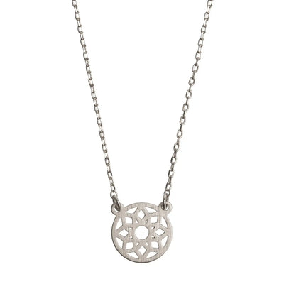 Mandala Necklace Silver
