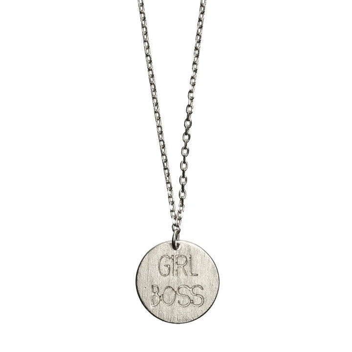 Girl Boss Necklace Silver