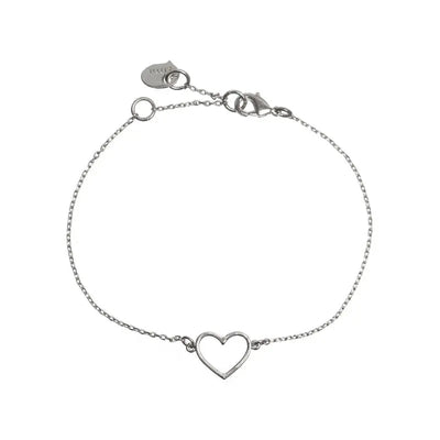 Bracelet Heart Outlined Silver
