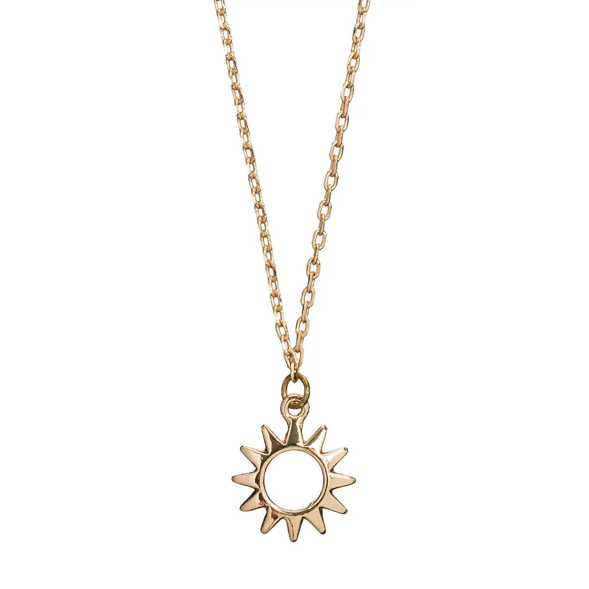 Small Sun Necklace Gold