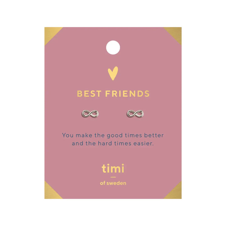 Best Friends Infinity Earrings Silver