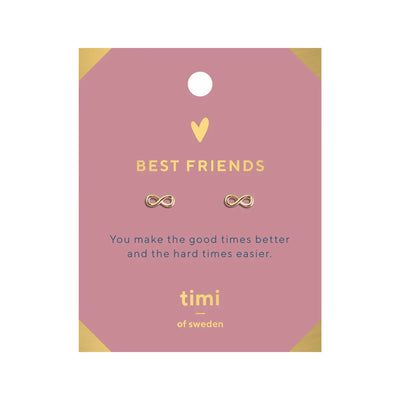 Best Friends Infinity Earrings Gold