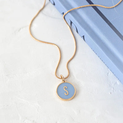 Letter in Snake Chain Necklace