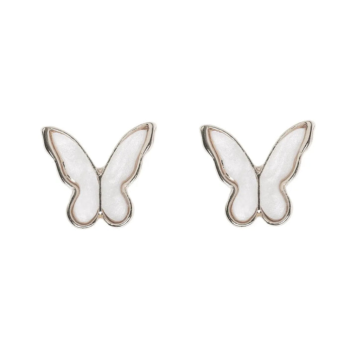 Butterfly Stud Earrings Silver